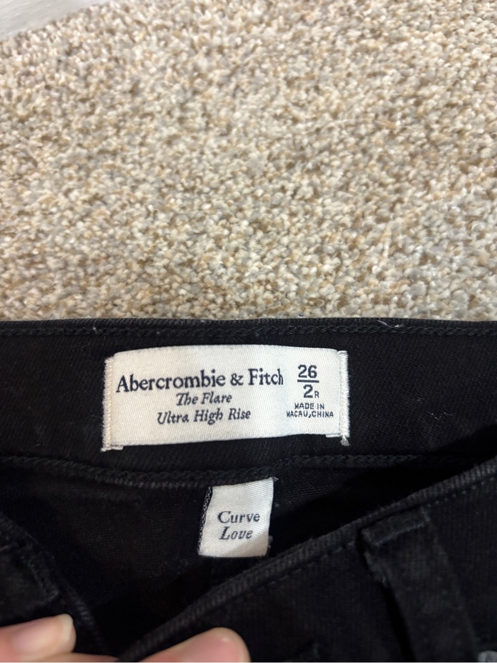 Abercrombie & Fitch Black Curve Love The Ultra High Rise Flare Jean Size 26/2 - Picture 7 of 10